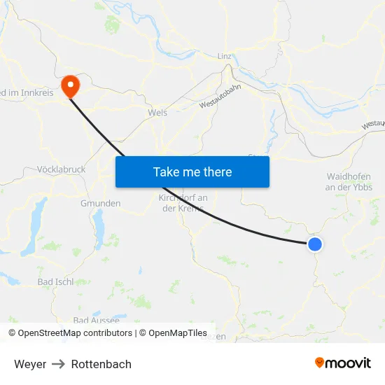 Weyer to Rottenbach map