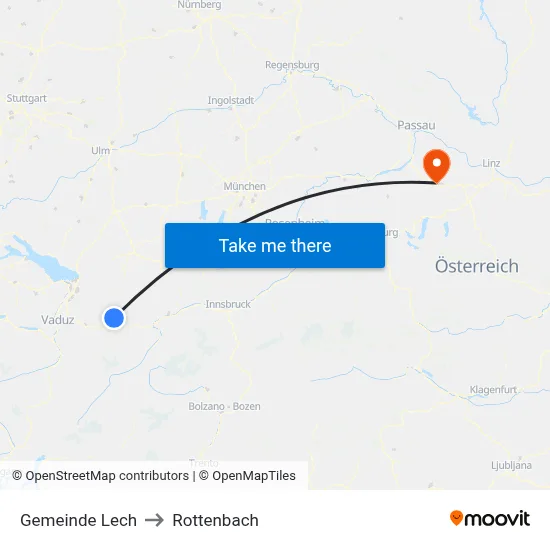 Gemeinde Lech to Rottenbach map