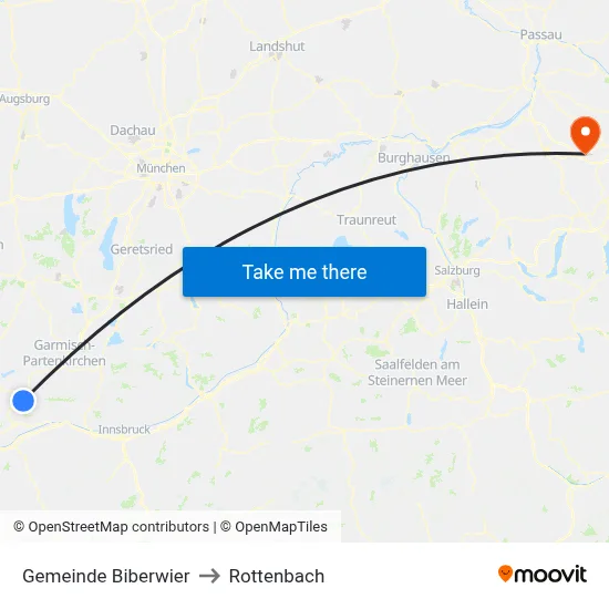 Gemeinde Biberwier to Rottenbach map