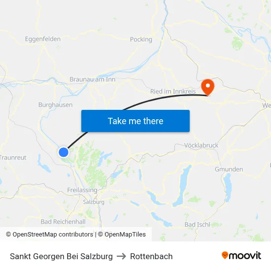 Sankt Georgen Bei Salzburg to Rottenbach map
