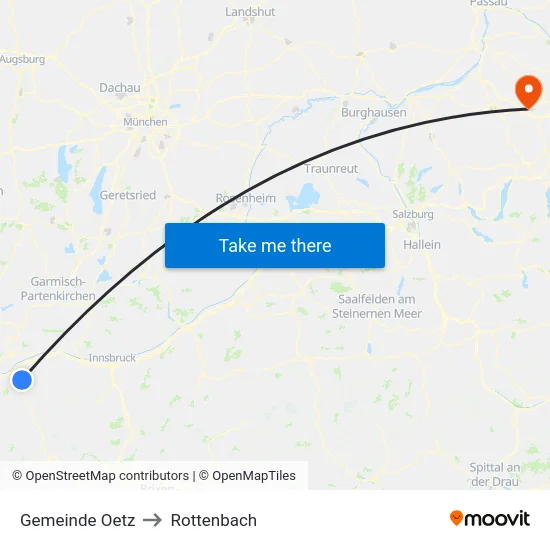 Gemeinde Oetz to Rottenbach map