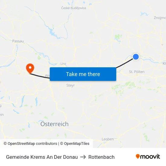 Gemeinde Krems An Der Donau to Rottenbach map