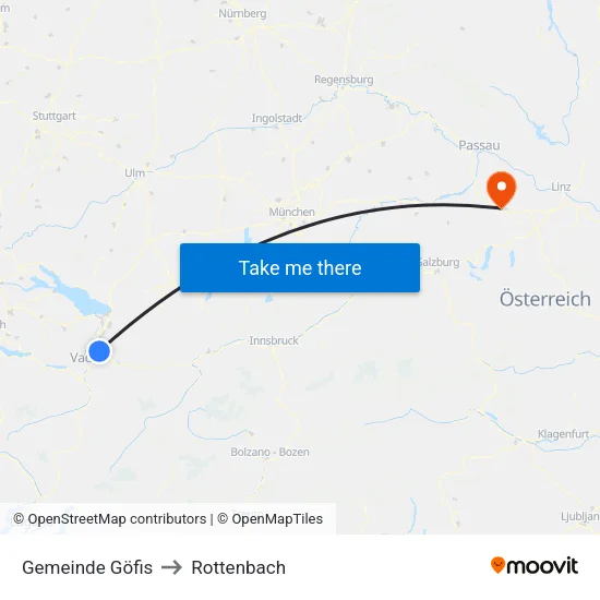 Gemeinde Göfis to Rottenbach map