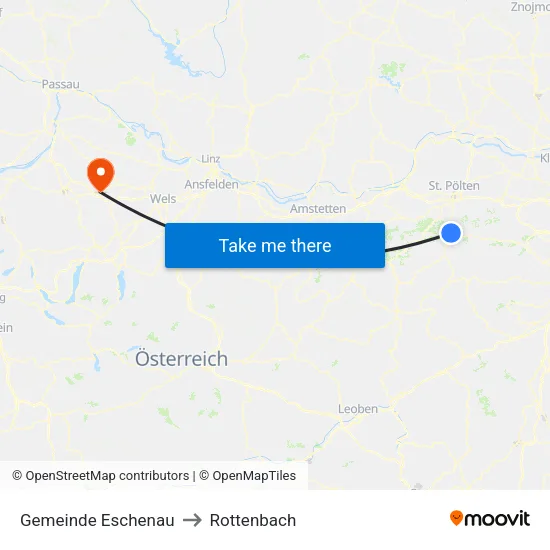 Gemeinde Eschenau to Rottenbach map