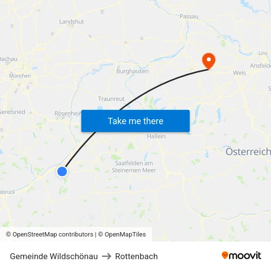 Gemeinde Wildschönau to Rottenbach map