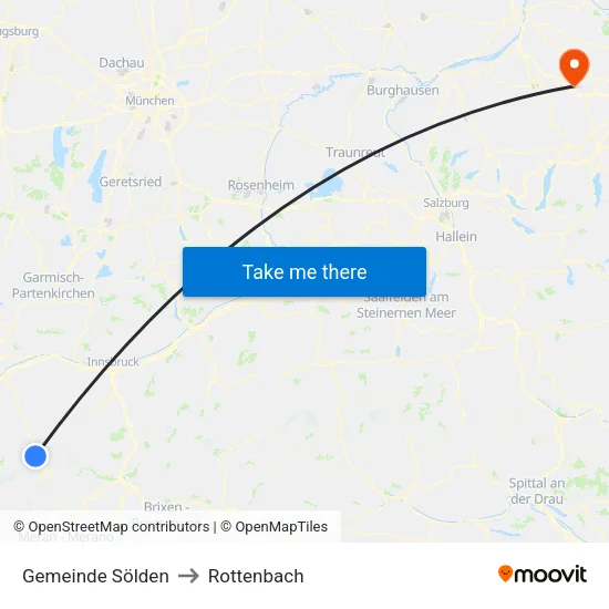 Gemeinde Sölden to Rottenbach map