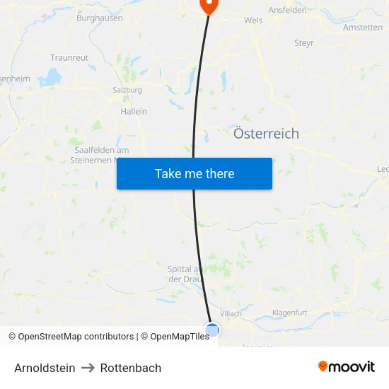 Arnoldstein to Rottenbach map