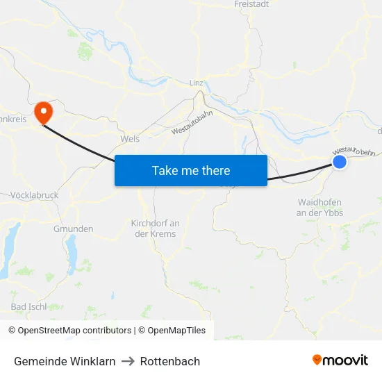 Gemeinde Winklarn to Rottenbach map