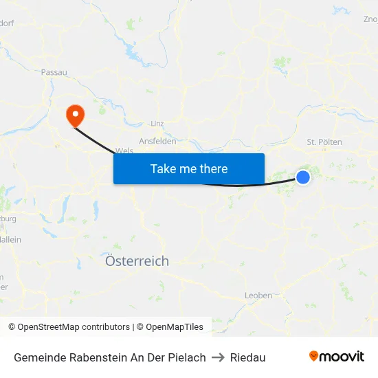 Gemeinde Rabenstein An Der Pielach to Riedau map