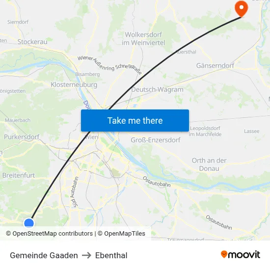 Gemeinde Gaaden to Ebenthal map