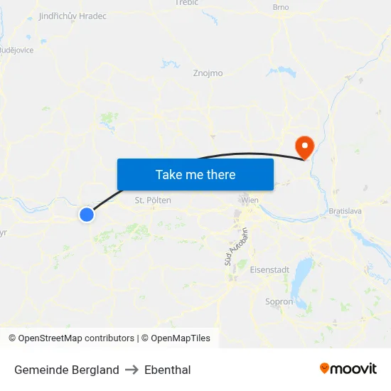 Gemeinde Bergland to Ebenthal map