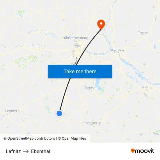 Lafnitz to Ebenthal map