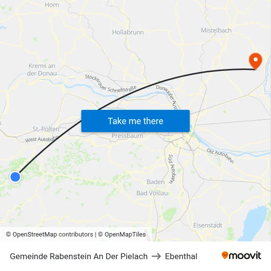 Gemeinde Rabenstein An Der Pielach to Ebenthal map