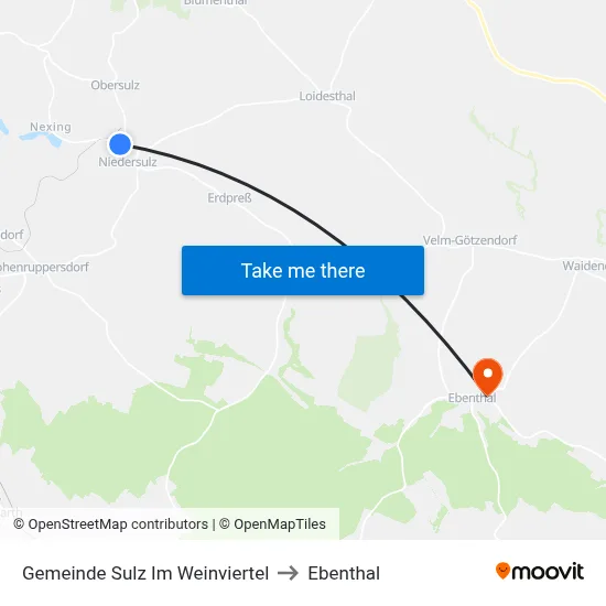 Gemeinde Sulz Im Weinviertel to Ebenthal map