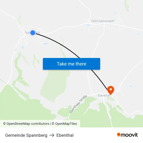 Gemeinde Spannberg to Ebenthal map