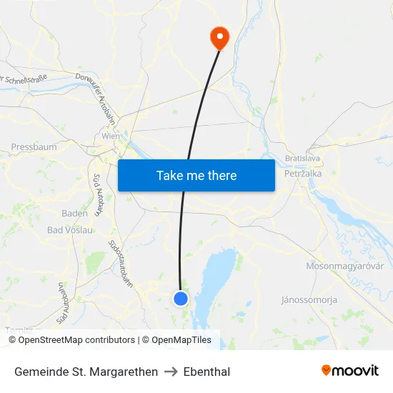 Gemeinde St. Margarethen to Ebenthal map