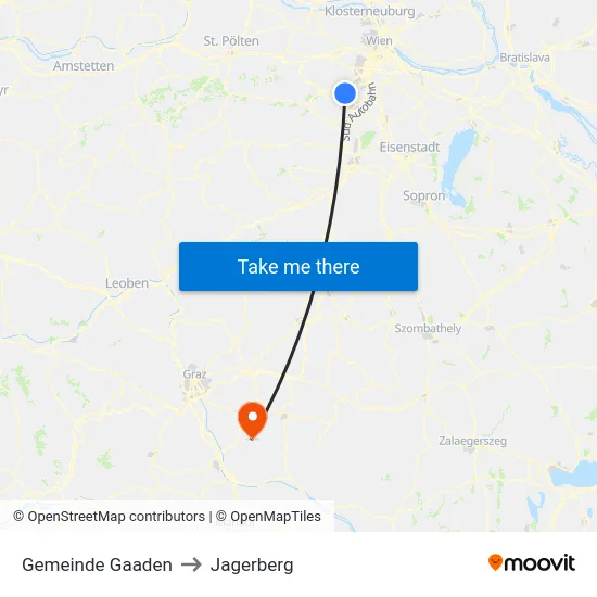 Gemeinde Gaaden to Jagerberg map