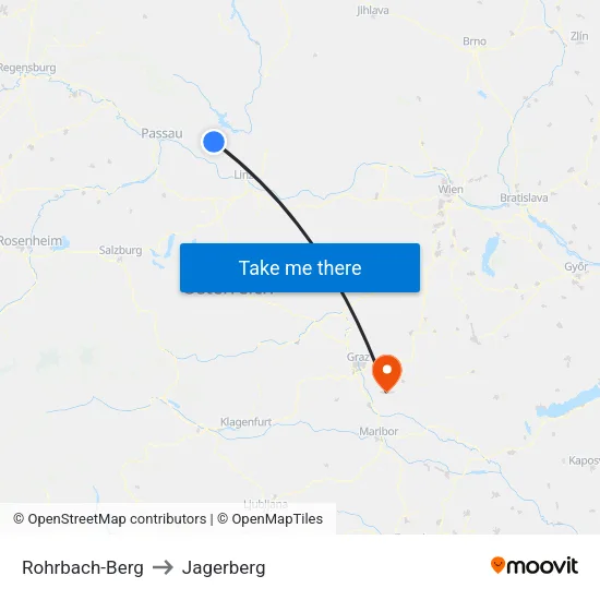 Rohrbach-Berg to Jagerberg map