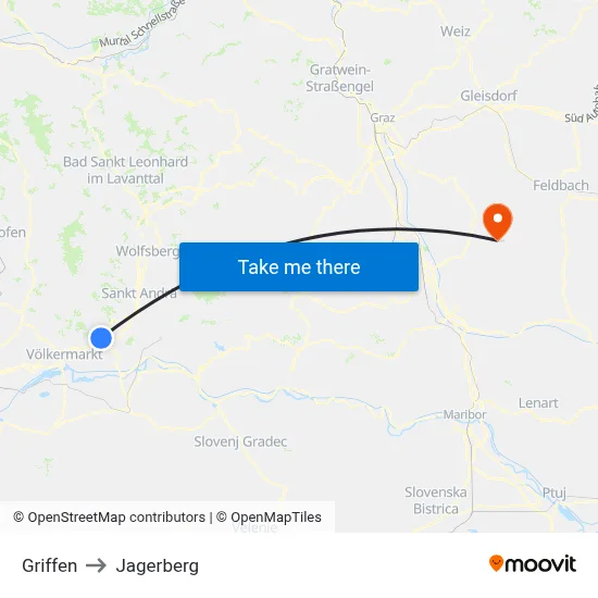 Griffen to Jagerberg map