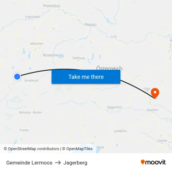 Gemeinde Lermoos to Jagerberg map