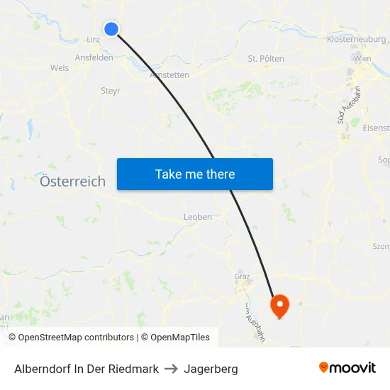 Alberndorf In Der Riedmark to Jagerberg map