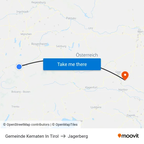 Gemeinde Kematen In Tirol to Jagerberg map