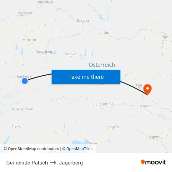 Gemeinde Patsch to Jagerberg map