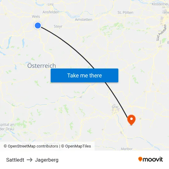 Sattledt to Jagerberg map