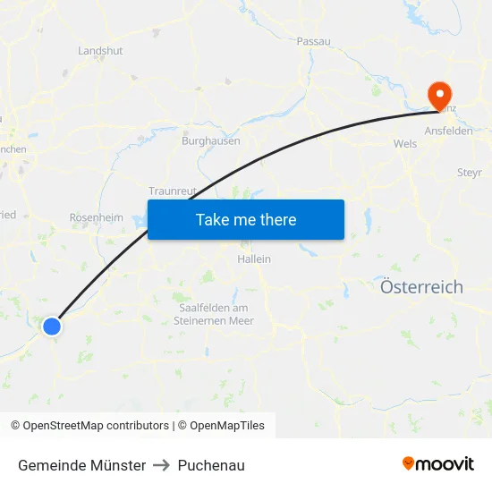 Gemeinde Münster to Puchenau map