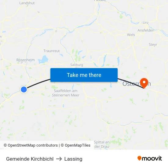 Gemeinde Kirchbichl to Lassing map