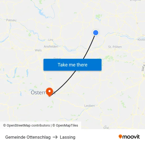 Gemeinde Ottenschlag to Lassing map