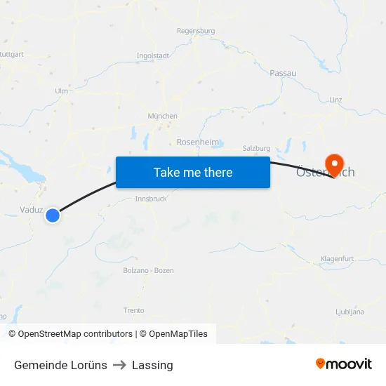Gemeinde Lorüns to Lassing map
