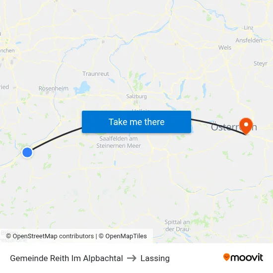 Gemeinde Reith Im Alpbachtal to Lassing map