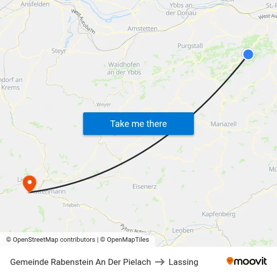 Gemeinde Rabenstein An Der Pielach to Lassing map
