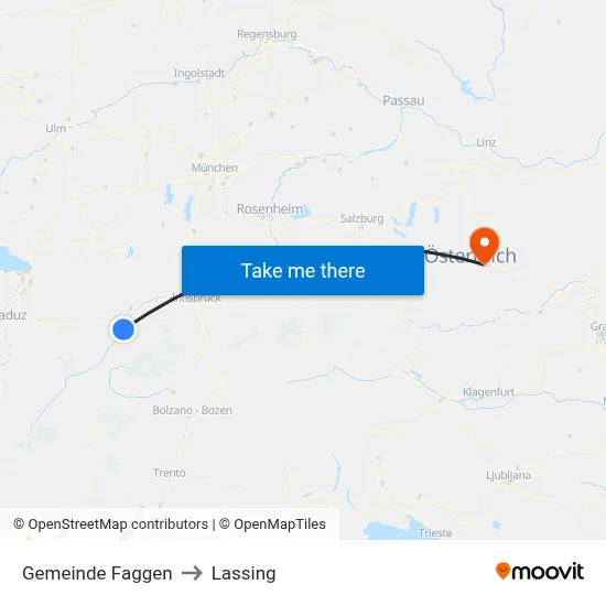 Gemeinde Faggen to Lassing map