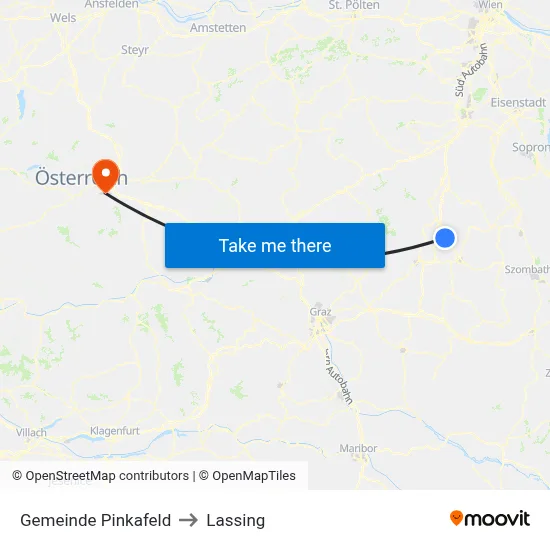 Gemeinde Pinkafeld to Lassing map