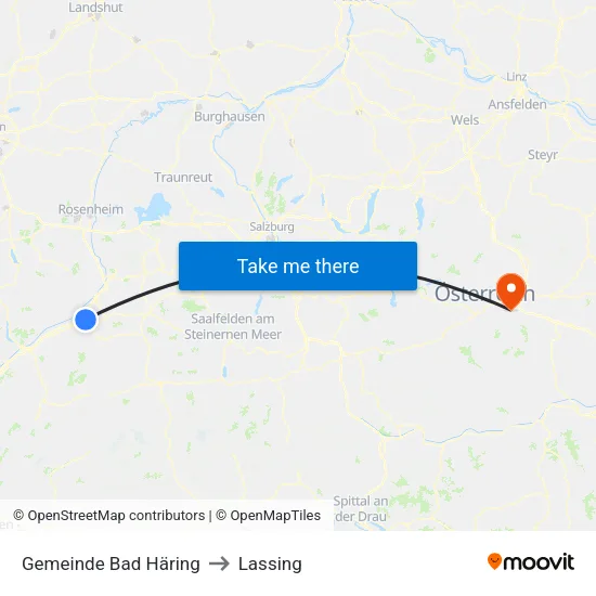 Gemeinde Bad Häring to Lassing map