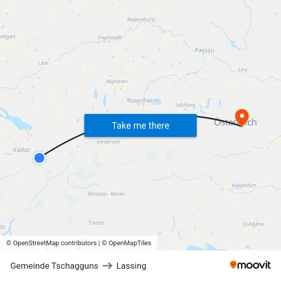 Gemeinde Tschagguns to Lassing map