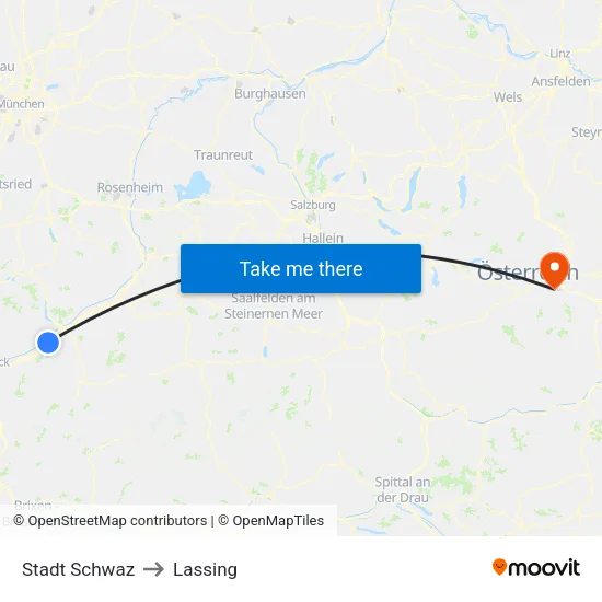 Stadt Schwaz to Lassing map