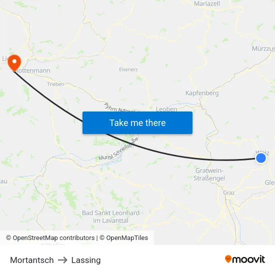 Mortantsch to Lassing map