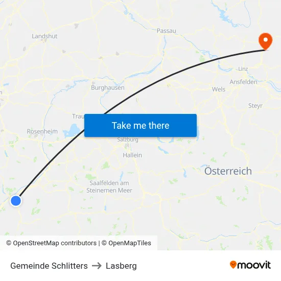 Gemeinde Schlitters to Lasberg map