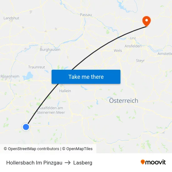 Hollersbach Im Pinzgau to Lasberg map