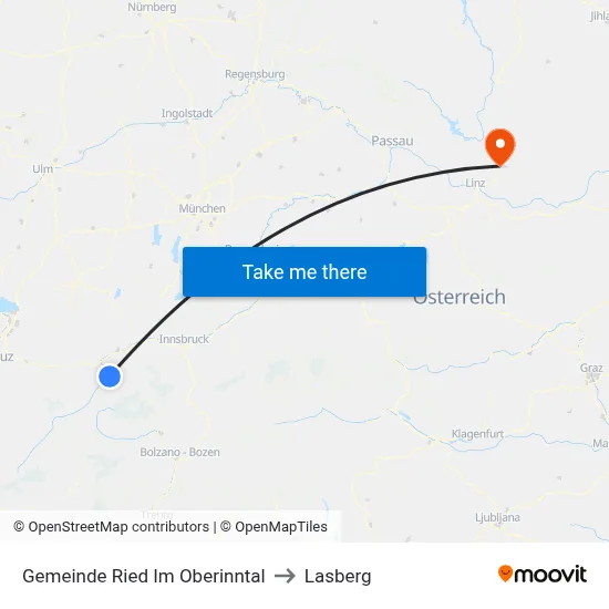 Gemeinde Ried Im Oberinntal to Lasberg map