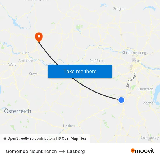 Gemeinde Neunkirchen to Lasberg map