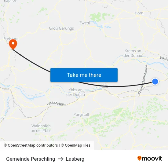 Gemeinde Perschling to Lasberg map