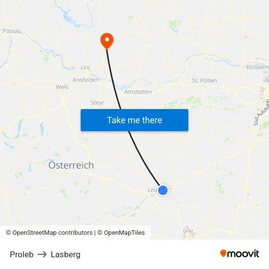 Proleb to Lasberg map