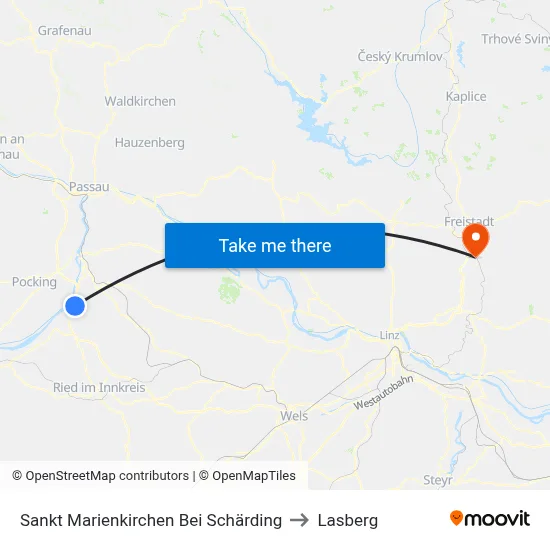 Sankt Marienkirchen Bei Schärding to Lasberg map