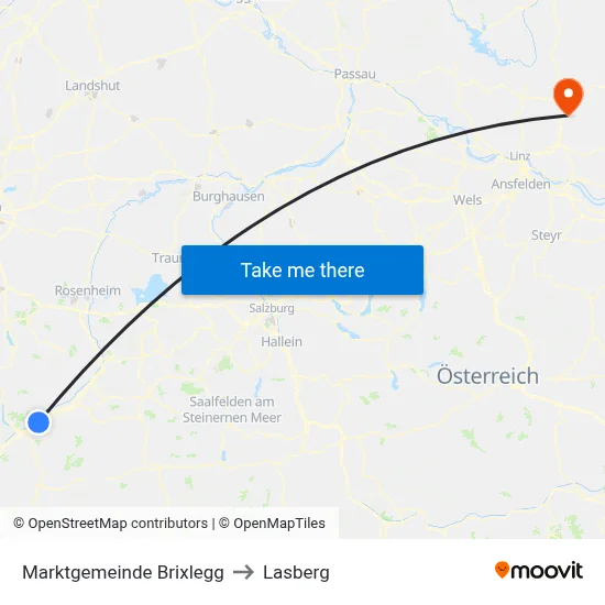 Marktgemeinde Brixlegg to Lasberg map