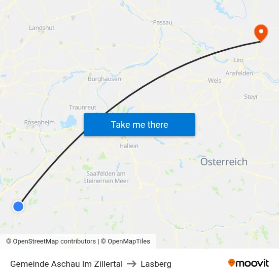 Gemeinde Aschau Im Zillertal to Lasberg map