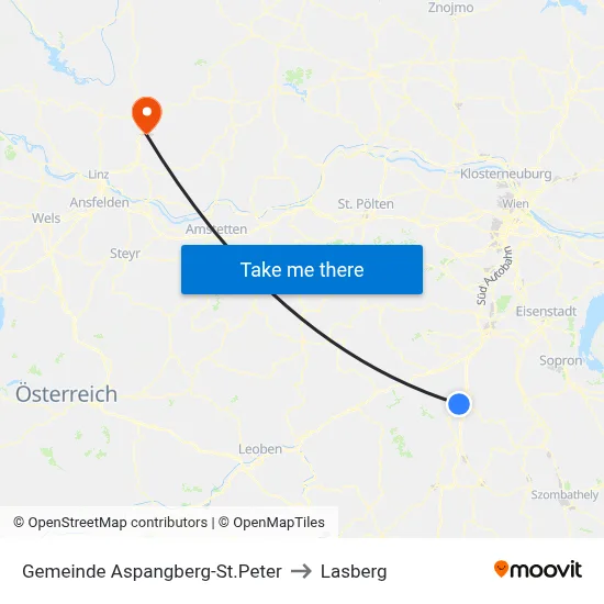 Gemeinde Aspangberg-St.Peter to Lasberg map